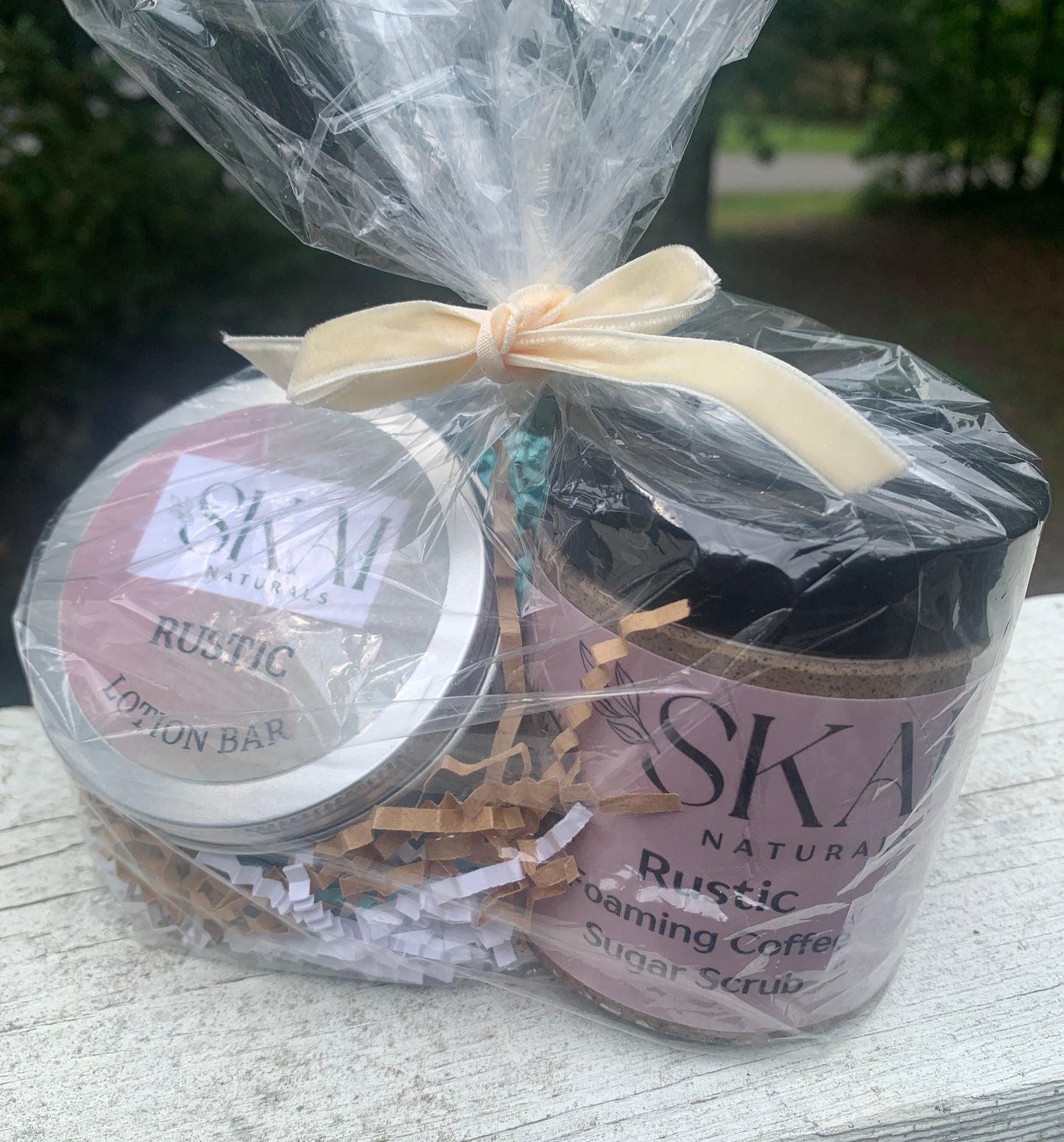 Rustic lotion bar/scrub/soap set