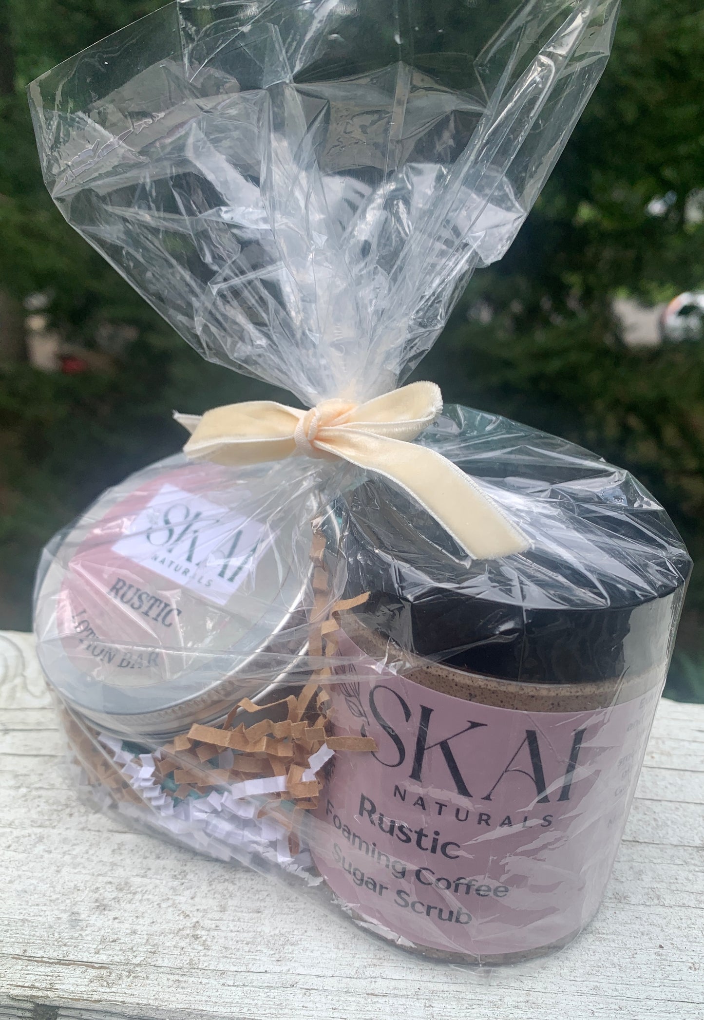 Rustic lotion bar/scrub/soap set