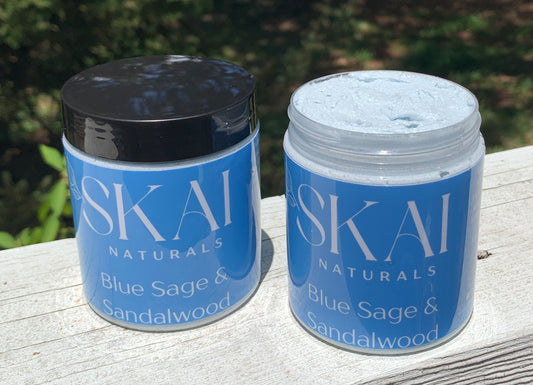 Foaming Bath Sugar scrub- Blue sage & Sandalwood
