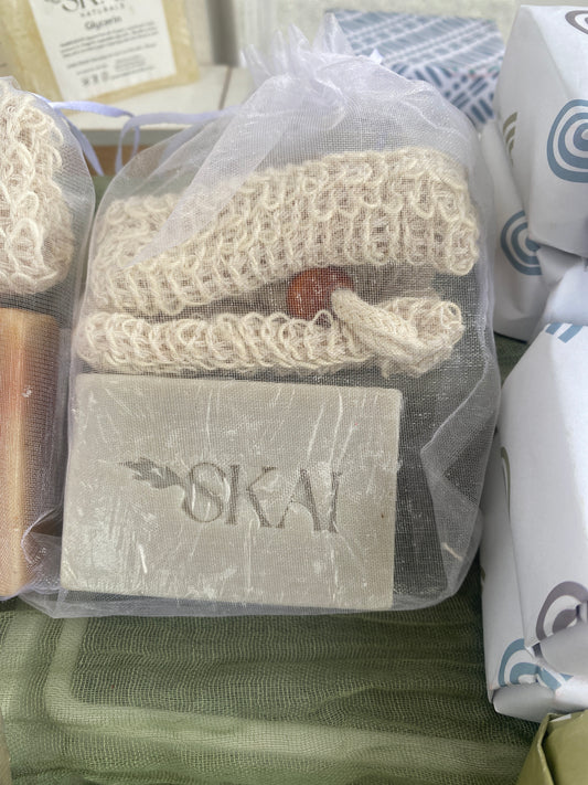 Blue Sage & Sandalwood w/ Natural Sisal bag