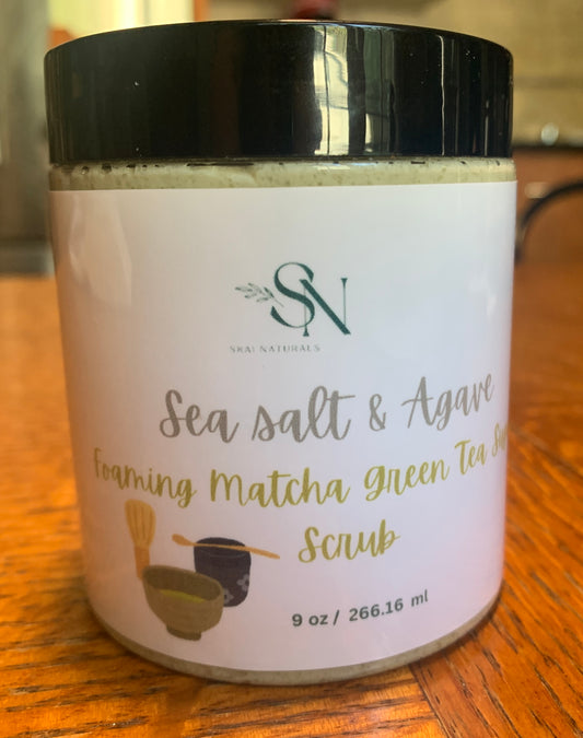 Foaming Matcha Sea Salt & Agave Sugar Scrub