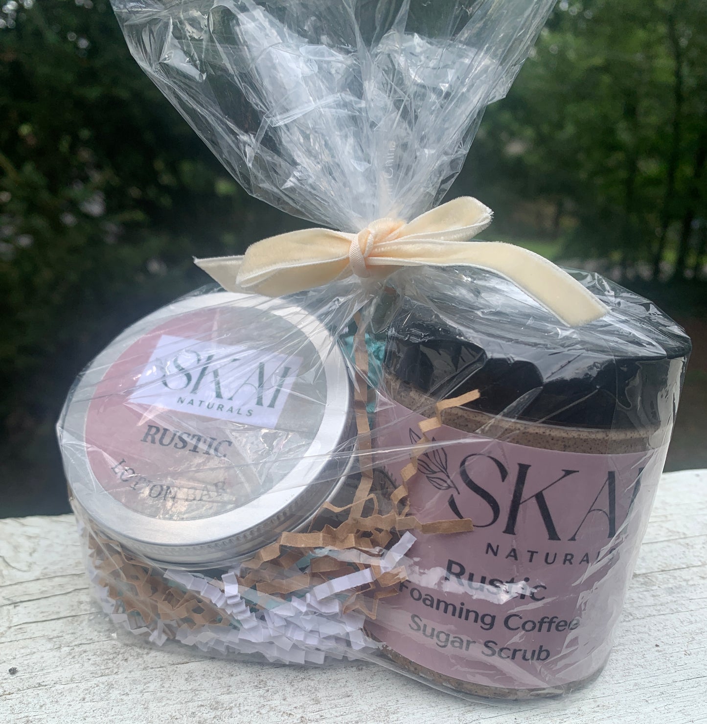 Rustic lotion bar/scrub/soap set